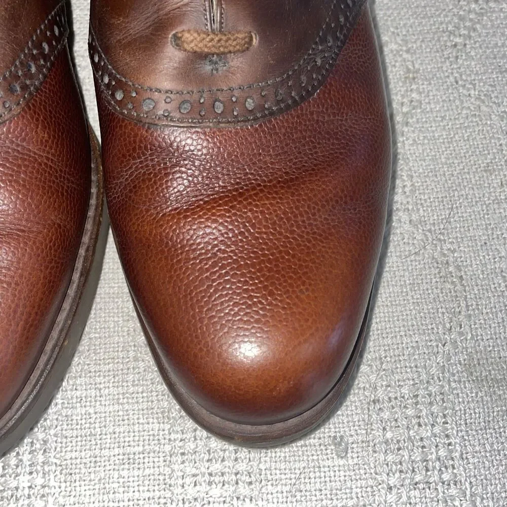 Cole Haan Men’s Saddle Oxfords Size 10 D Brown Leather Going Out Party Fun